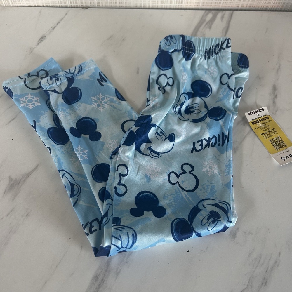 Cuddl Duds Mickey Mouse Pants ONLY Toddler Boys Size 2T 3T Blue Disney New! BxAA